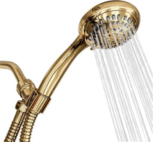 Load image into Gallery viewer, Spa-Like Experience: 4.5" Polished Brass Handheld Showerhead with 6 Spray Modes