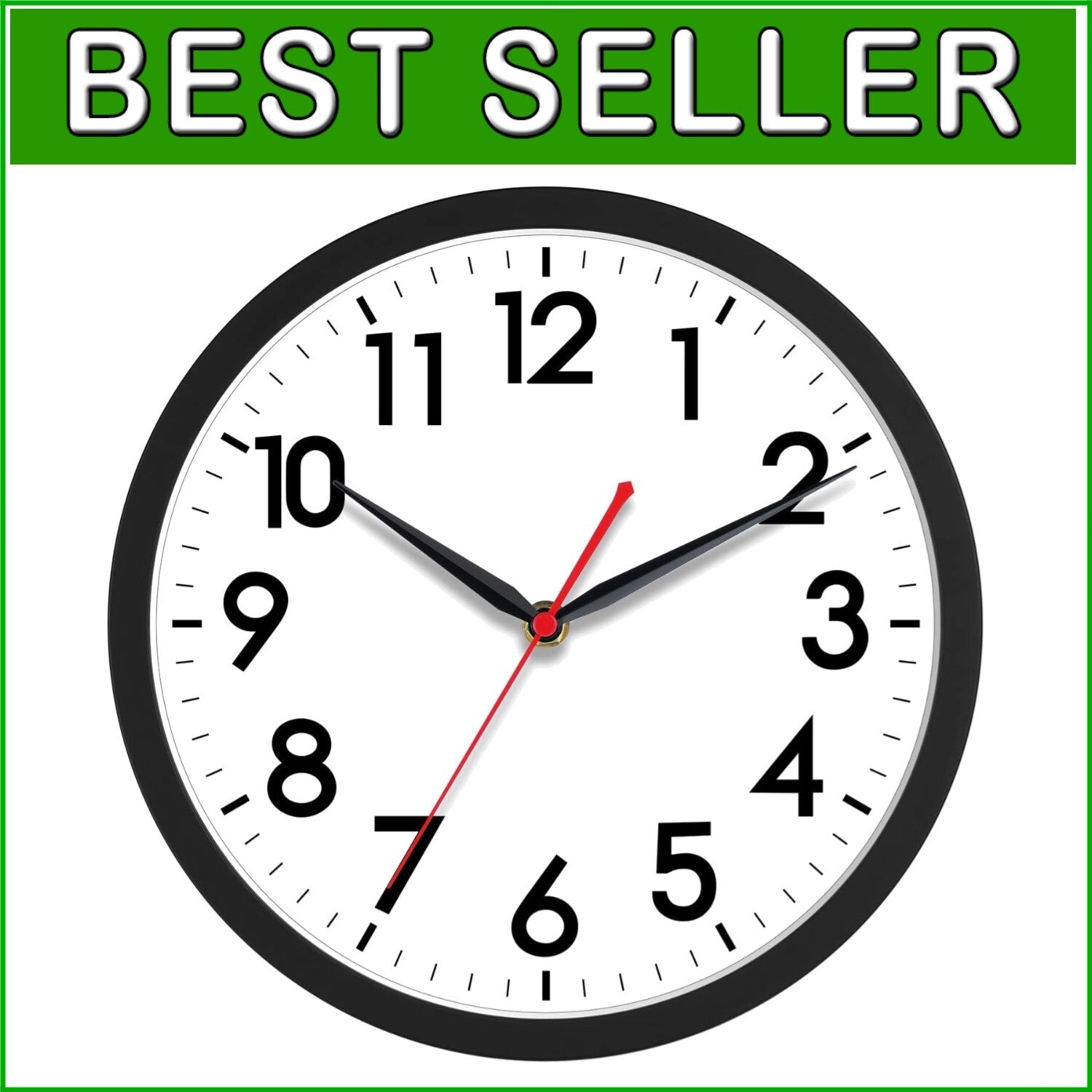 Chic 18-Inch Wall Clock with Big Numerals - Functional Decor for Any Room