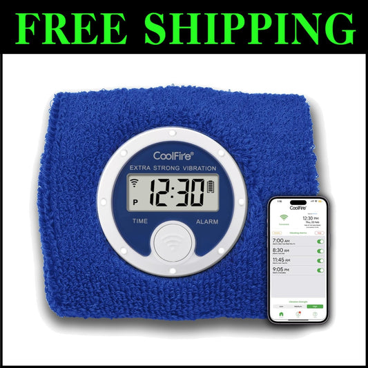 Comfortable Sweatband Alarm Clock with Vibrating Feature for Heavy Sleepers