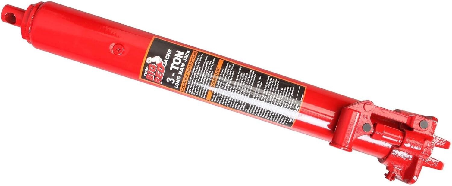 Heavy-Duty Long Ram Jack - 3 Ton Capacity with Glide Pump for Garage Use