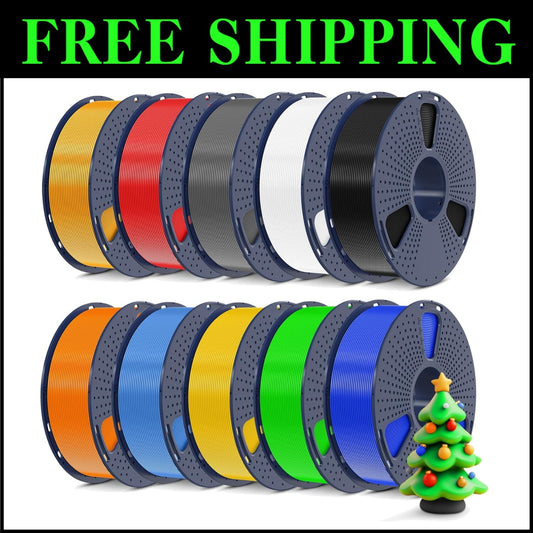 High-Quality Neatly Wound 3D Printer Filament - 10 x 1kg Rolls for FDM Printers