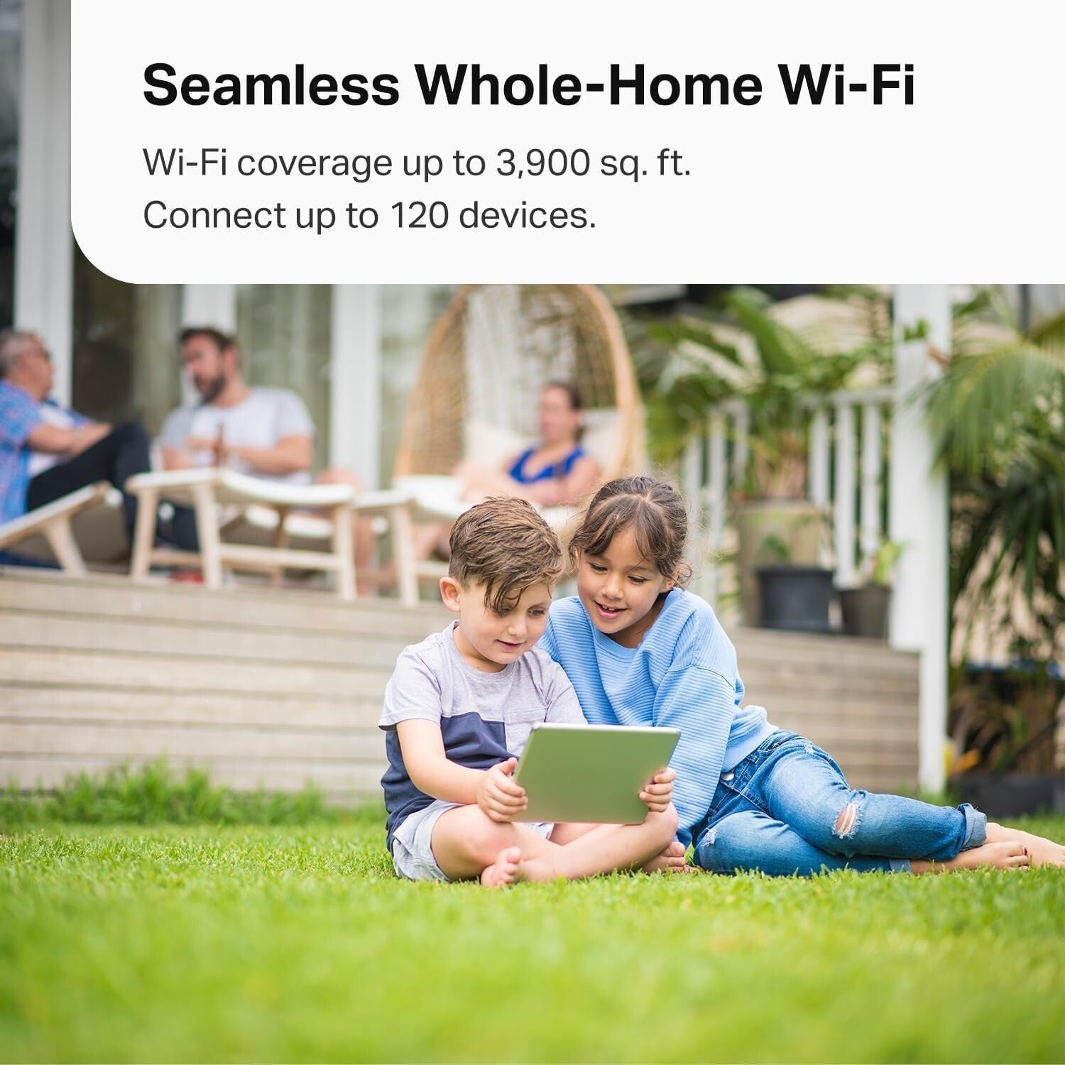 Deco X15 Wi-Fi 6 Mesh System - Replace Routers and Extenders, 2 Gigabit Ports