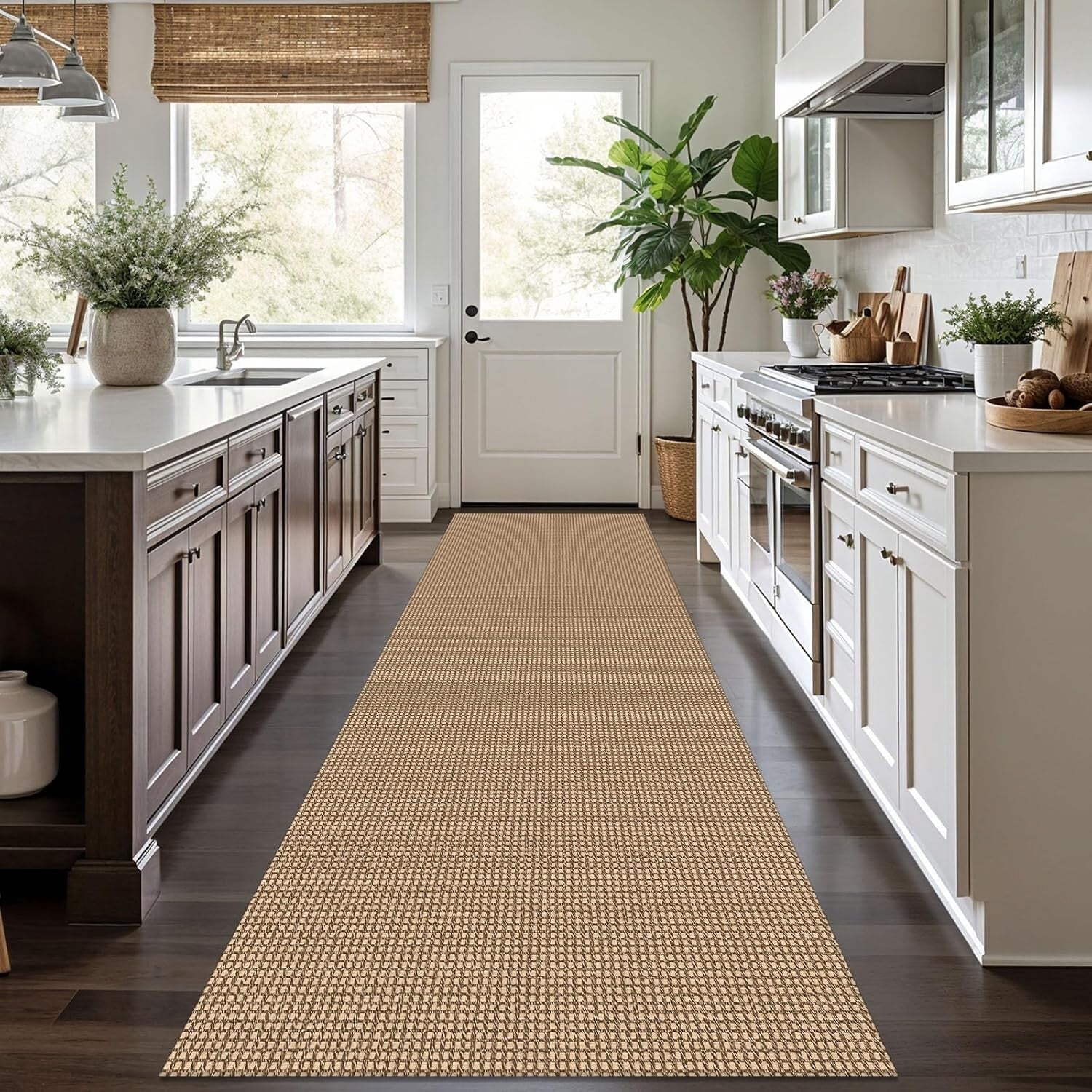 Farmhouse 3x10 ft Entryway Runner Rug - Soft, Stain Resistant, Machine Washable