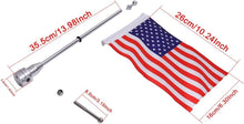 Load image into Gallery viewer, Stylish USA Flag Kit with Durable Pole Mount for 1/2" Motorcycle Luggage Racks