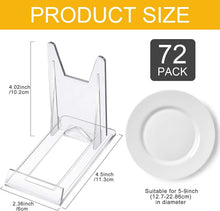 Load image into Gallery viewer, Durable Clear Acrylic Stands - 72 Pack Perfect for Photos, Plates &amp; Artwork