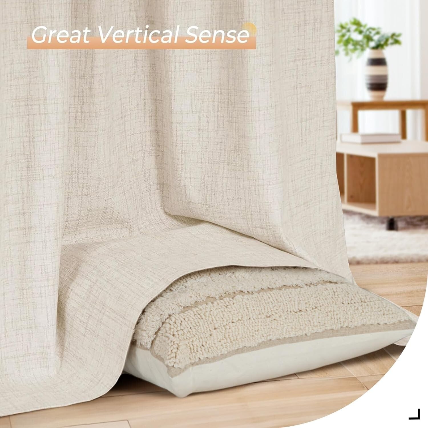 Elegant 100% Blackout Thermal Curtains for Bedroom & Living Room - Buttercream