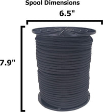 Load image into Gallery viewer, Multipurpose 250ft Black Polyester Bungee Cord - Ideal for Outdoor Adventures