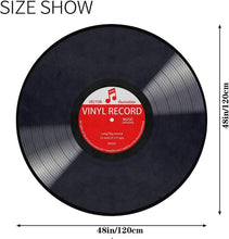 Load image into Gallery viewer, Stylish Solid Music Record Round Rug - 4' Memory Foam Carpet for Home Decor