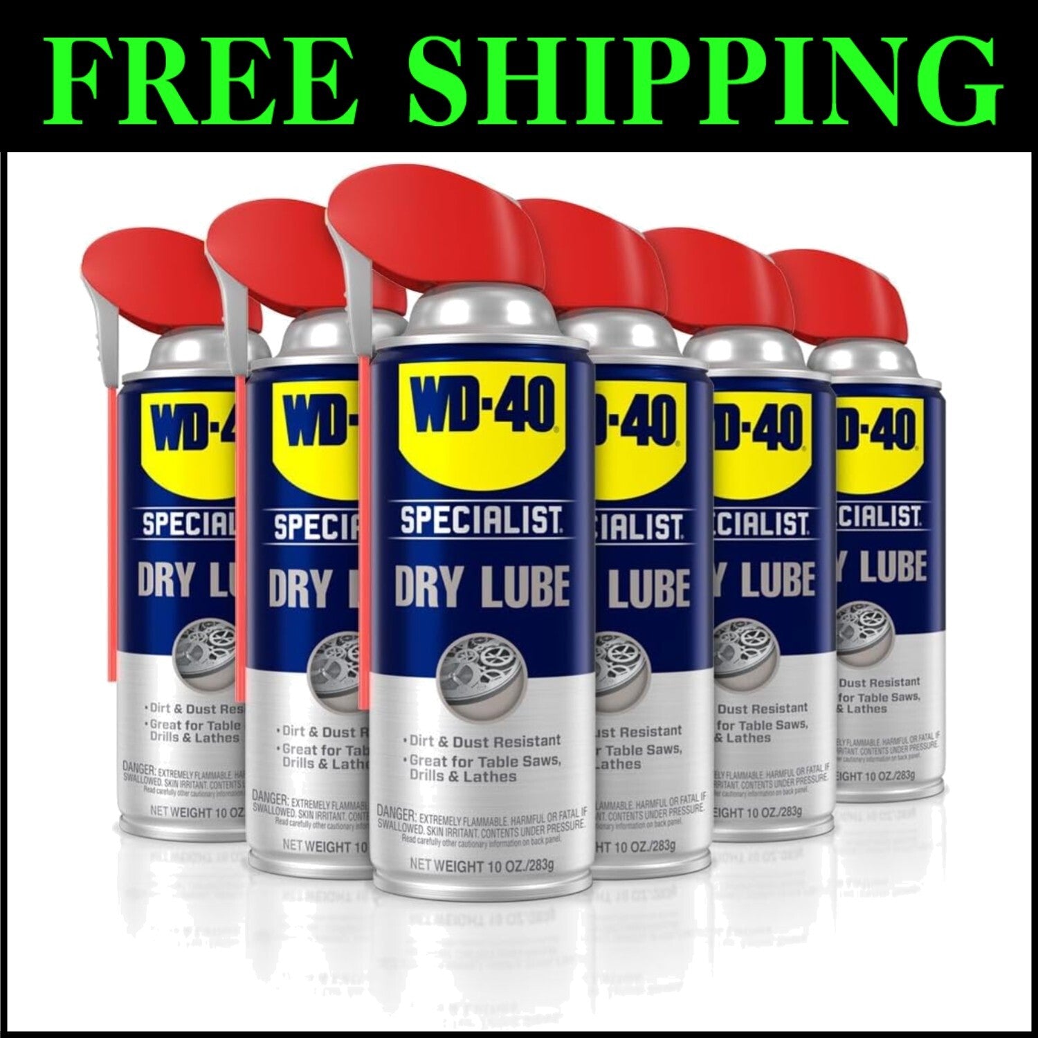 Industrial Strength PTFE Dry Lube - 10 Oz. Corrosion Protection for Tools & More