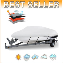 Load image into Gallery viewer, Universal Fit Waterproof Boat Cover for 20-22ft Trailers with Tightening Straps