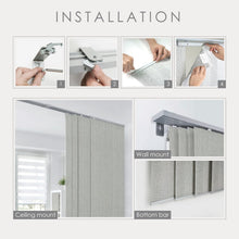 Load image into Gallery viewer, Adjustable Vertical Blinds: Cordless Sliding Door &amp; Room Divider - 45.8" to 86"