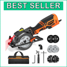 Load image into Gallery viewer, Precision 4-1/2" Circular Saw with Adjustable Cutting Depth &amp; Auxiliary Handle