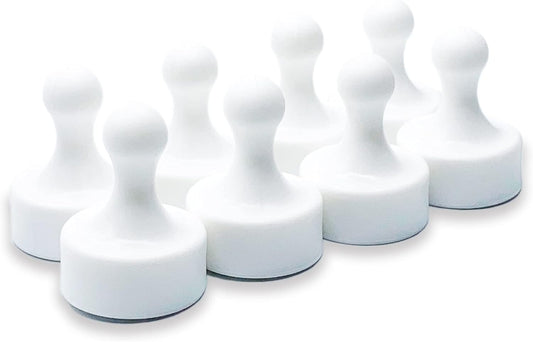 Durable Pawn-Shaped Neodymium Magnets - 8 Heavy-Duty Organizers for Any Surface