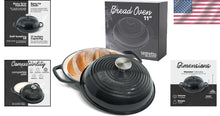 Load image into Gallery viewer, Nero Black Cast Iron Dutch Oven Bread Pan - Ideal for Home Baking Adventures