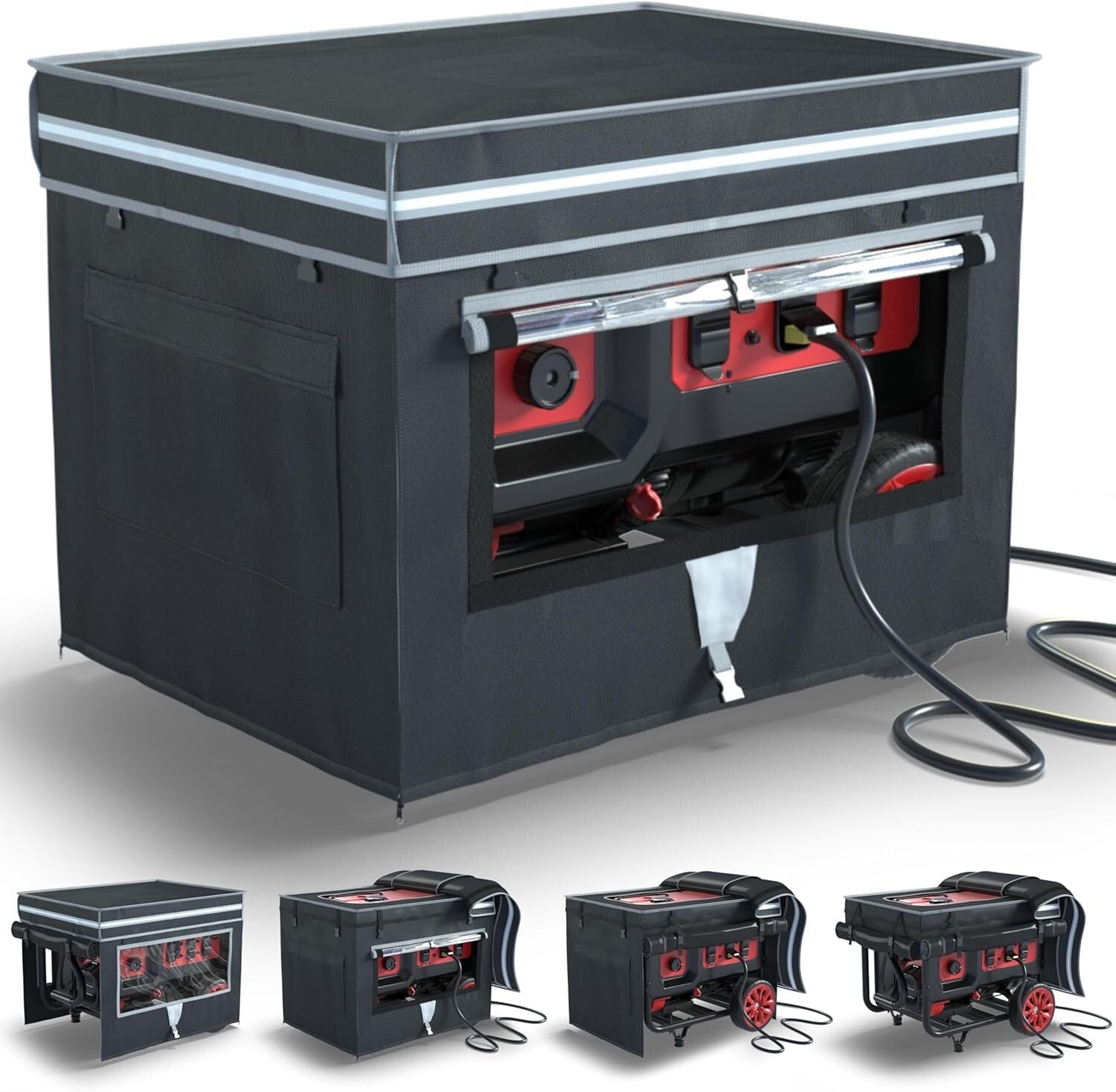 Professional Running Generator Cover with Tool Pockets - 32X24X24 Waterproof