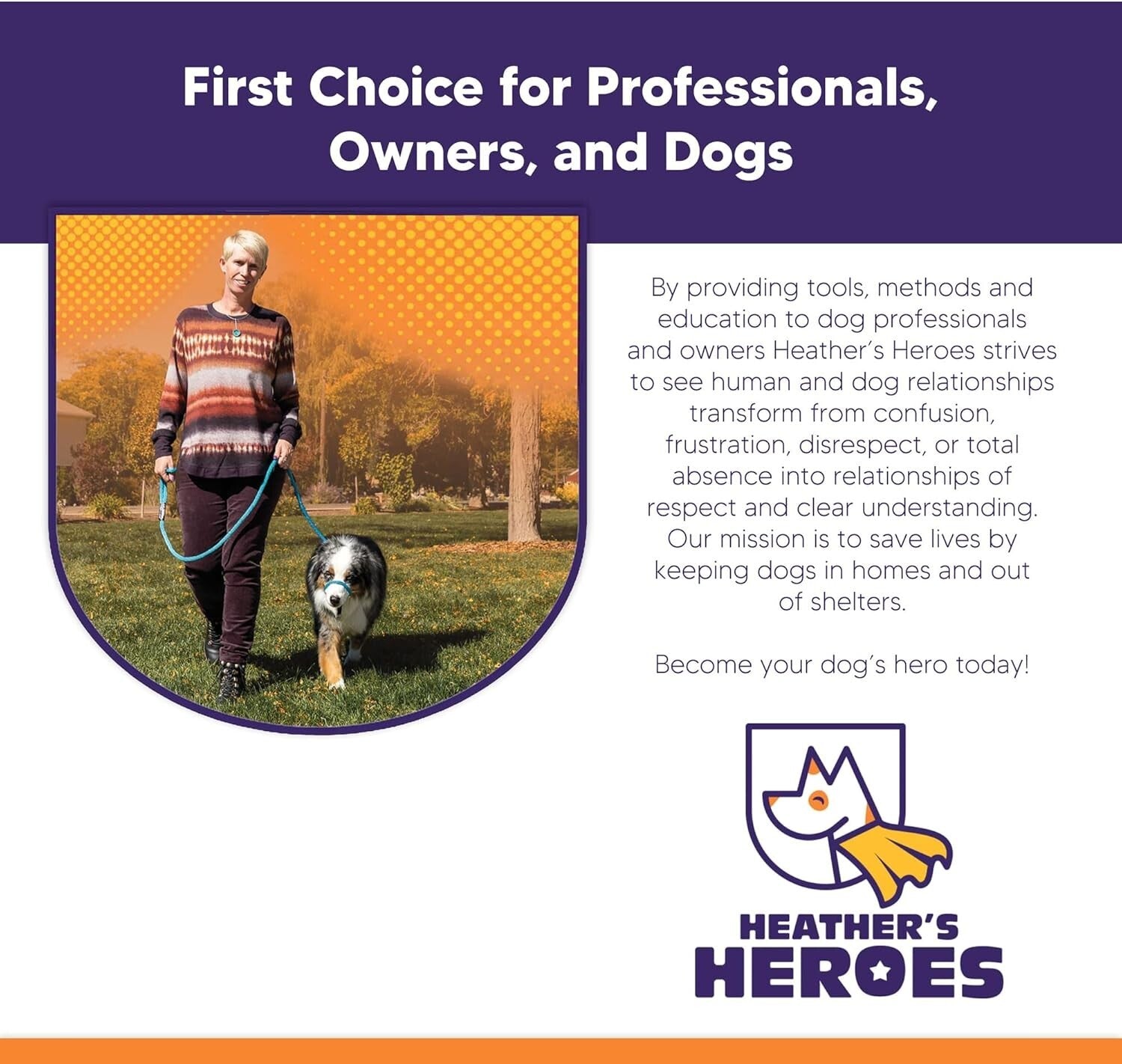 No-Pull Dog Headcollar with Leash - Gentle Training Tool, Purple, Regular Size