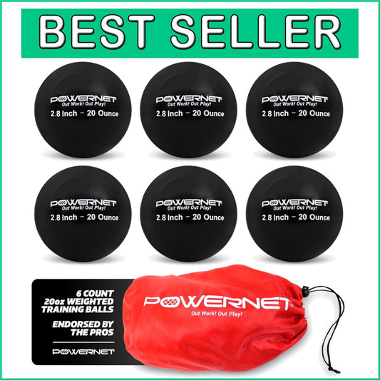 20 oz Weighted Baseballs - 6 Durable Balls for Strength & Technique Training