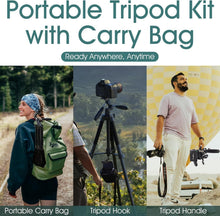 Load image into Gallery viewer, Lightweight 74" Heavy-Duty Tripod with Dual Handles for Every Photography Need