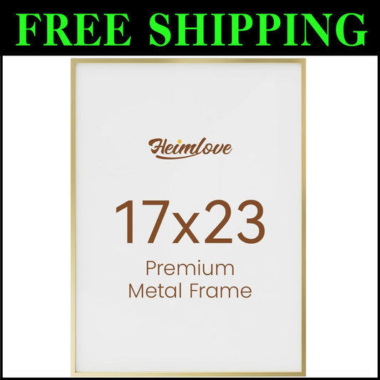 17x23 Gold Aluminum Picture Frame with HD Tempered Glass - Dual Display Elegance