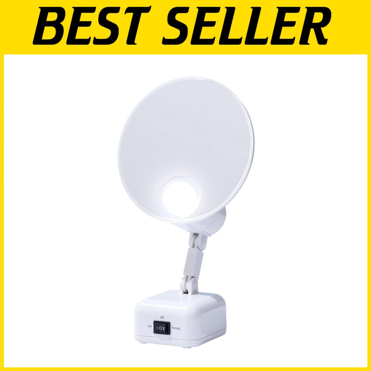 Dove White 15X Supervision Magnifying Mirror with Bright LED for Precise Details