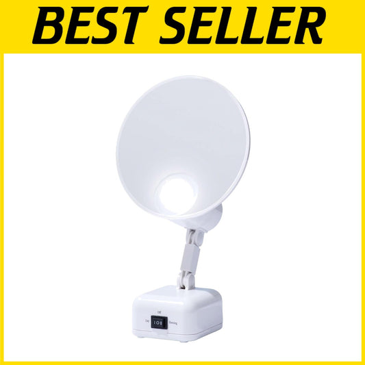 Dove White 15X Supervision Magnifying Mirror with Bright LED for Precise Details