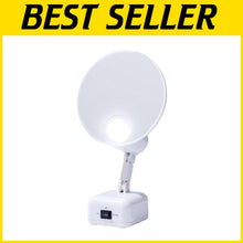 Load image into Gallery viewer, Dove White 15X Supervision Magnifying Mirror with Bright LED for Precise Details