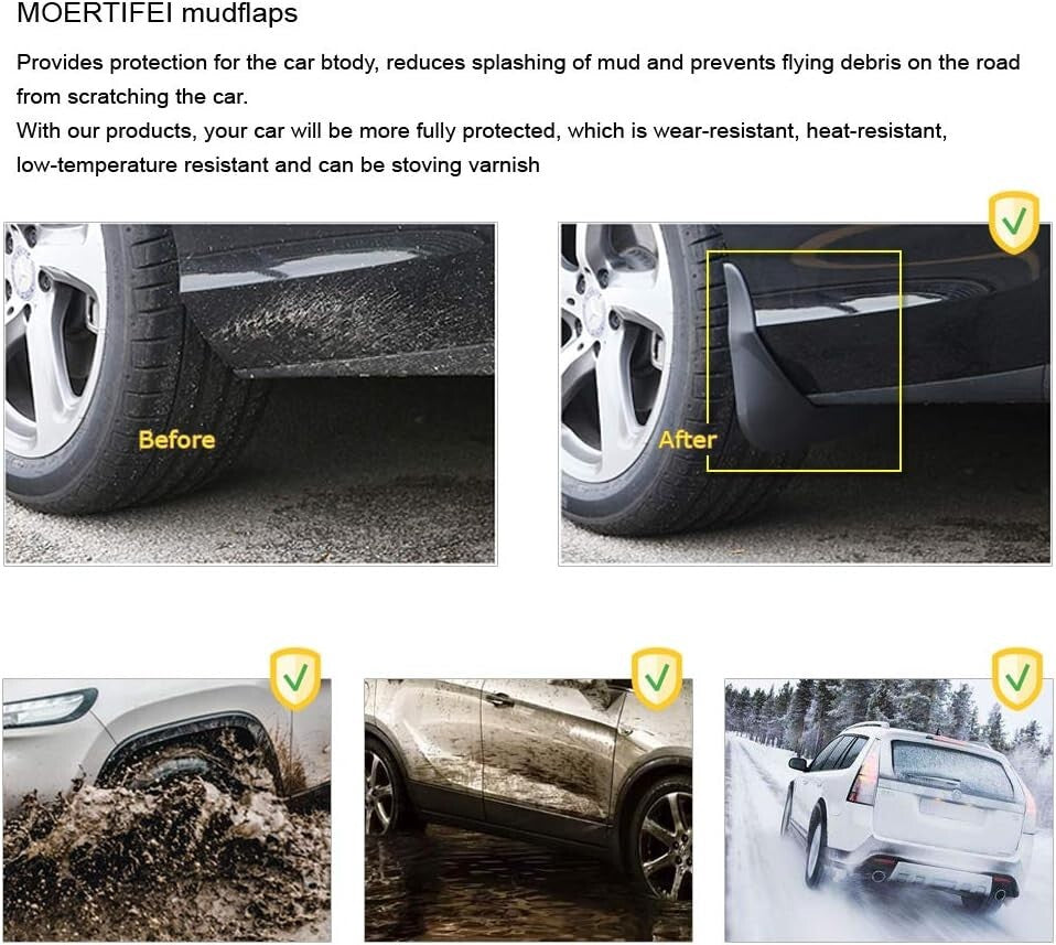 Precision-Fit Mud Flaps for VW Tiguan R-Line 2018-2024 - Kit with Installation