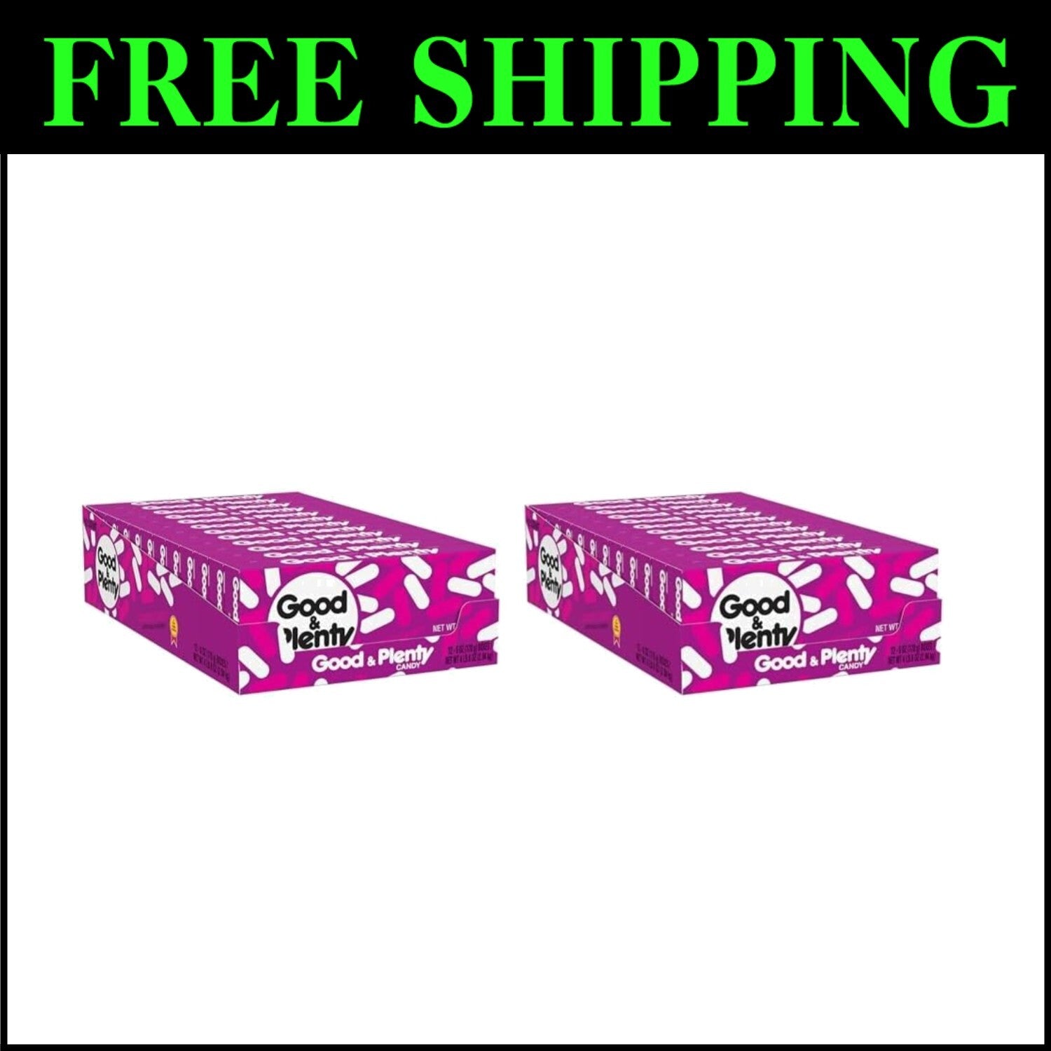 Fat-Free Old-Fashioned Licorice Candy - 12 Boxes of 6 oz for Guilt-Free Snacking