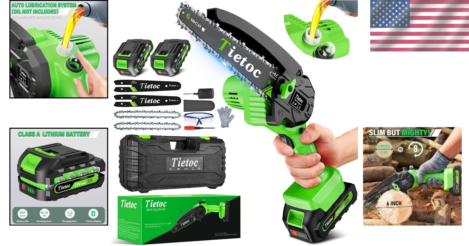 Battery-Powered 6-Inch Mini Chainsaw for Gardeners – Ultimate Cutting Tool Gift