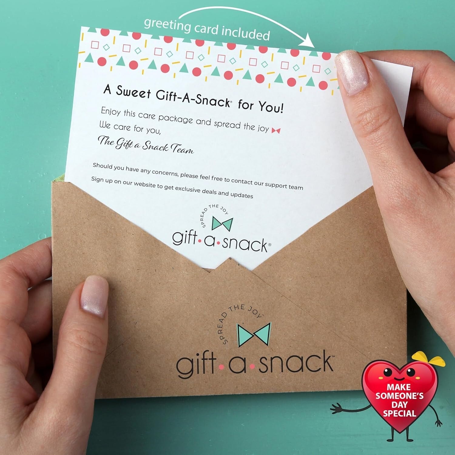 Deluxe Snack Box Care Package with Greeting Card - 150 Sweet & Savory Treats