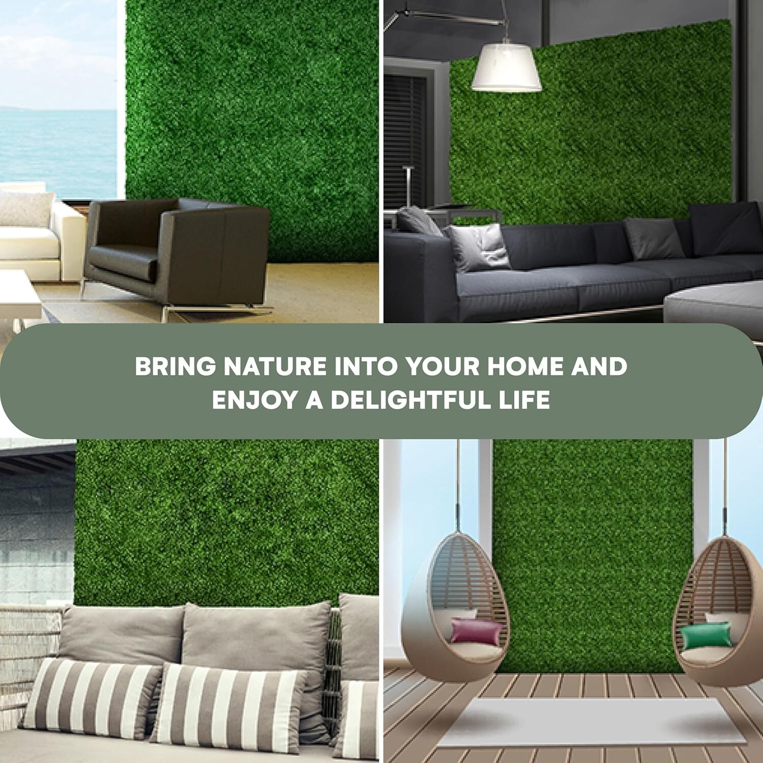 Durable Greenery Backdrop Panels 20"x20" - Perfect for Events & Home Decoration