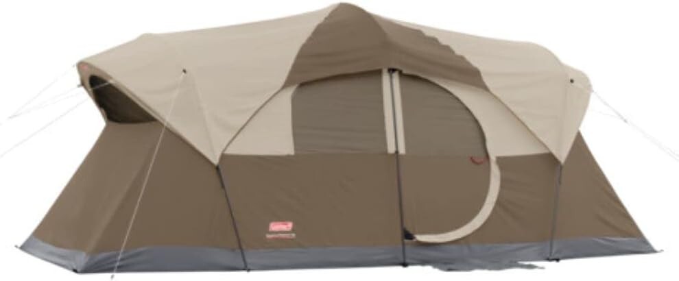 WeatherMaster 10-Person Weatherproof Family Tent with Room Divider & Carry Bag