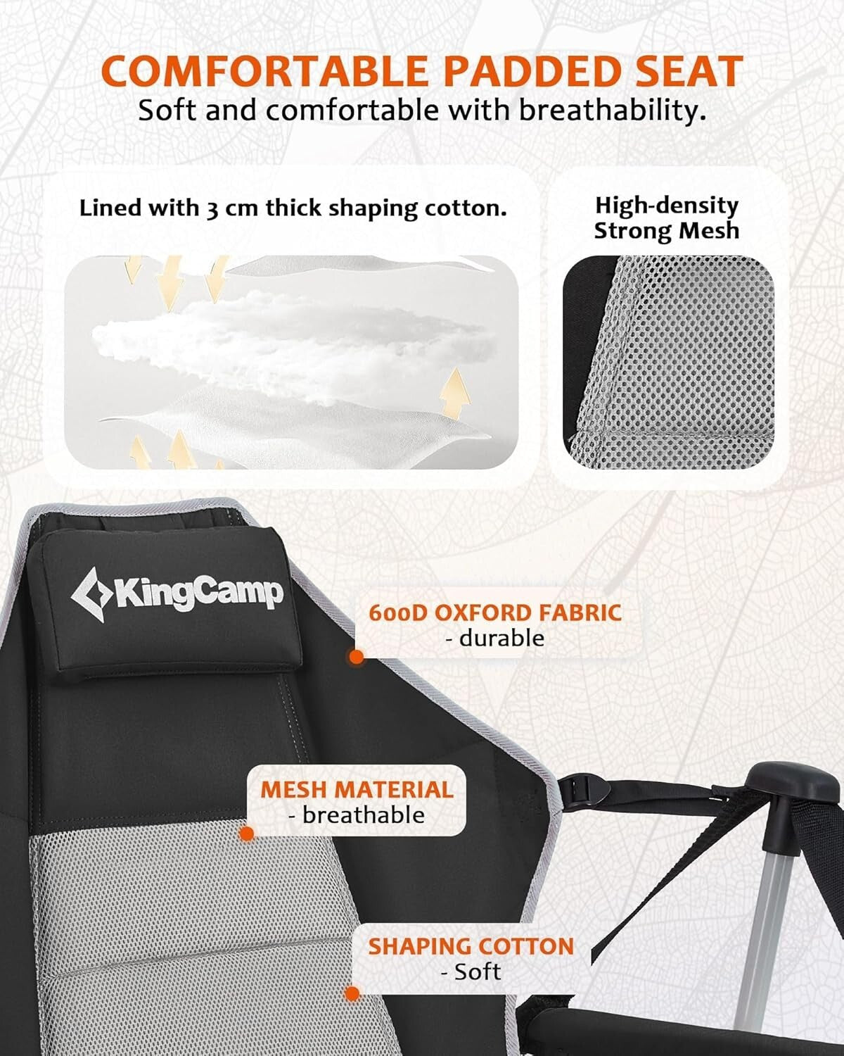 Aluminum Alloy Hammock Chair - Folding Rocker with Mesh Back for Camping Comfort