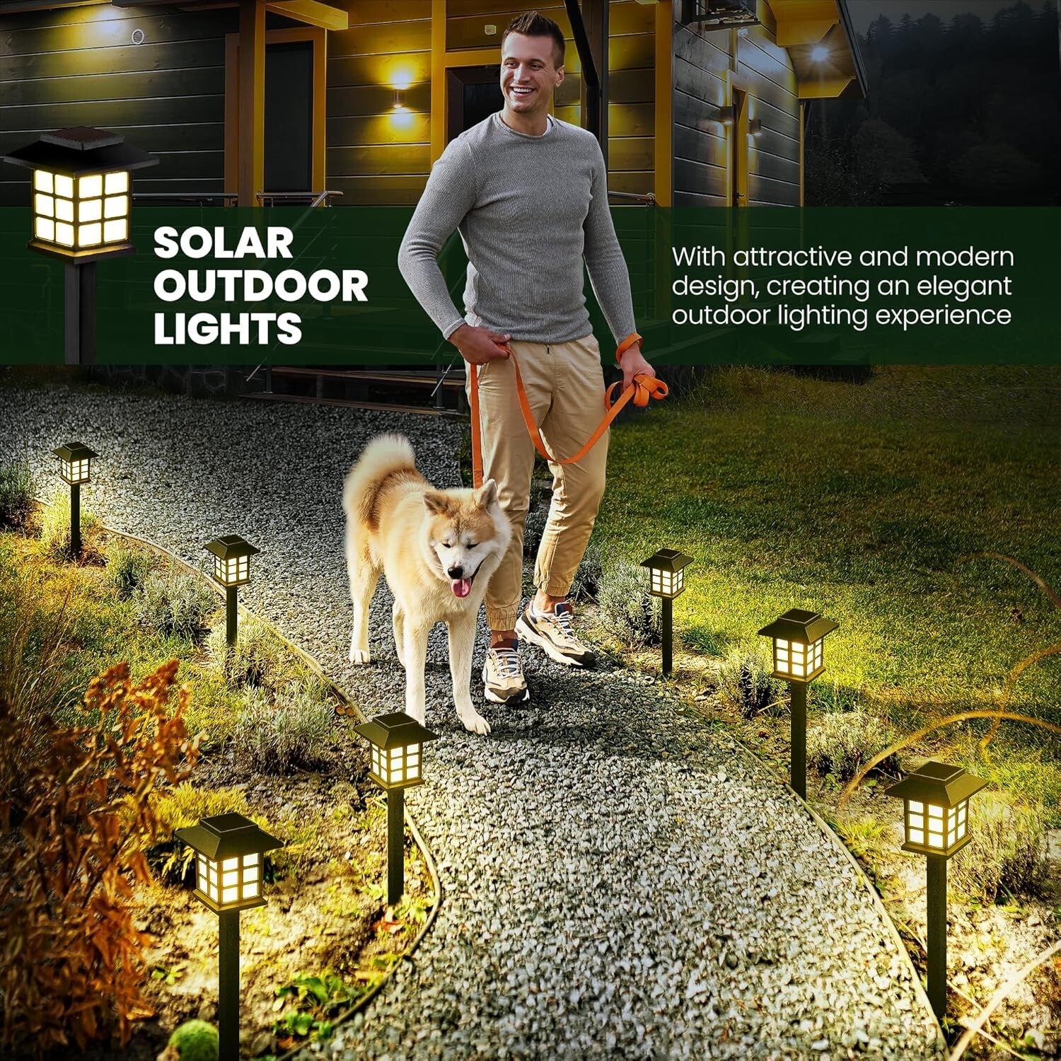 Elegant 16 Pack Solar Outdoor Lights - Waterproof LED for Gardens & Pathways