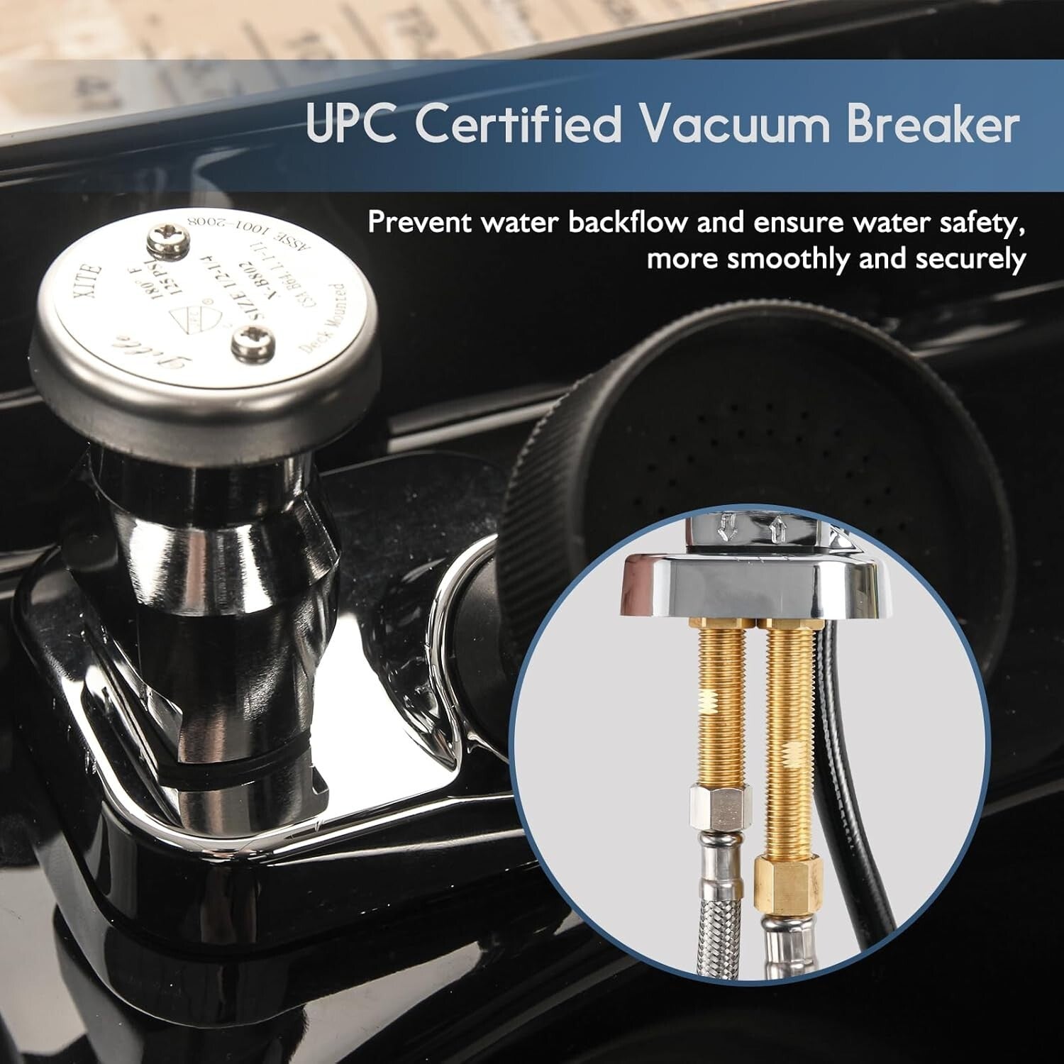 Professional Shampoo Bowl Faucet with Vacuum Breaker Kit – Easy DIY Installation