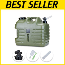 Load image into Gallery viewer, Military Green 6.6 Gallon Wide Mouth Water Storage for Camping Adventures