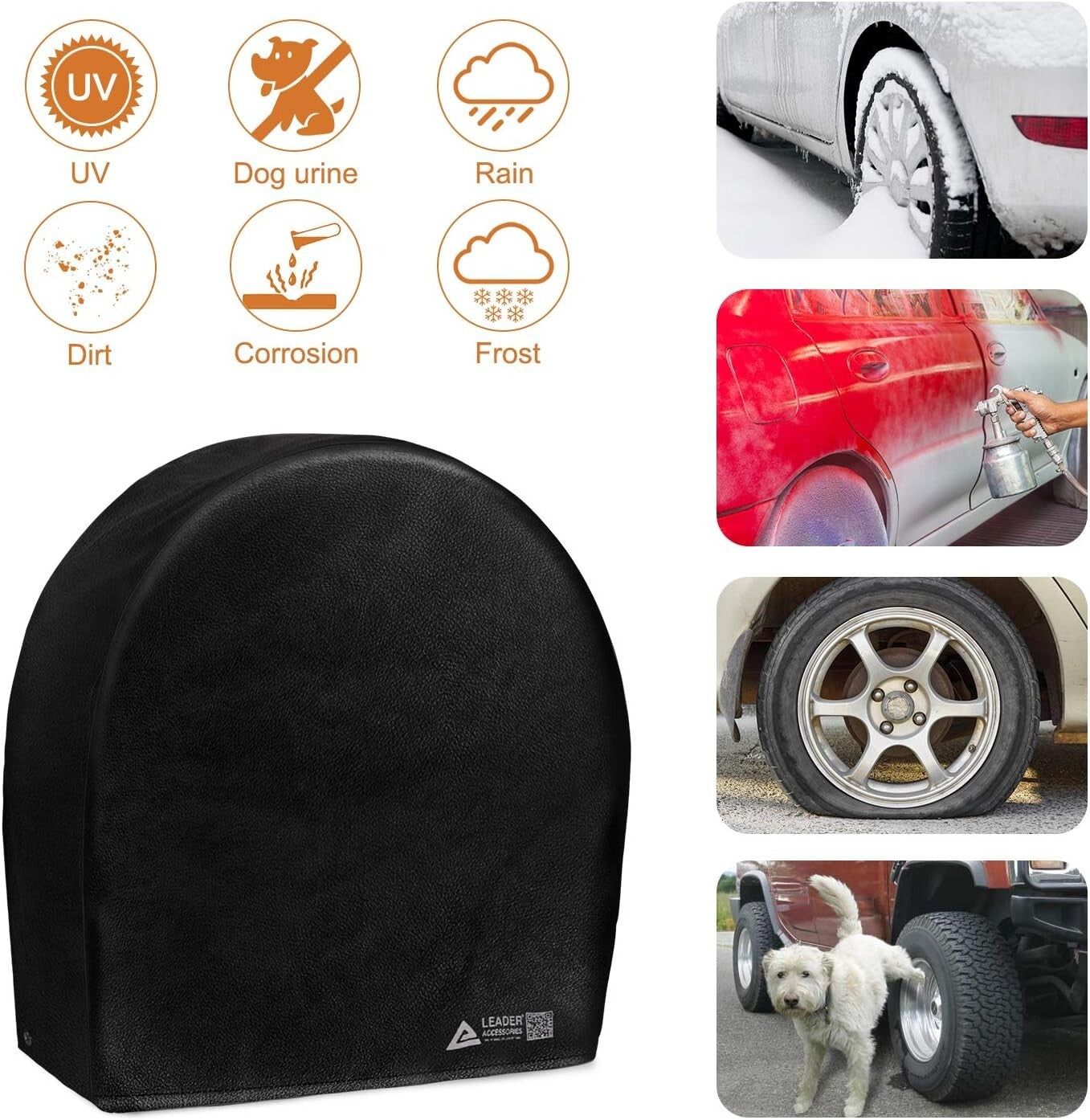 Elasticized Tire Covers for 29.25-31.75 Inch Wheels - Heavy-Duty & Waterproof