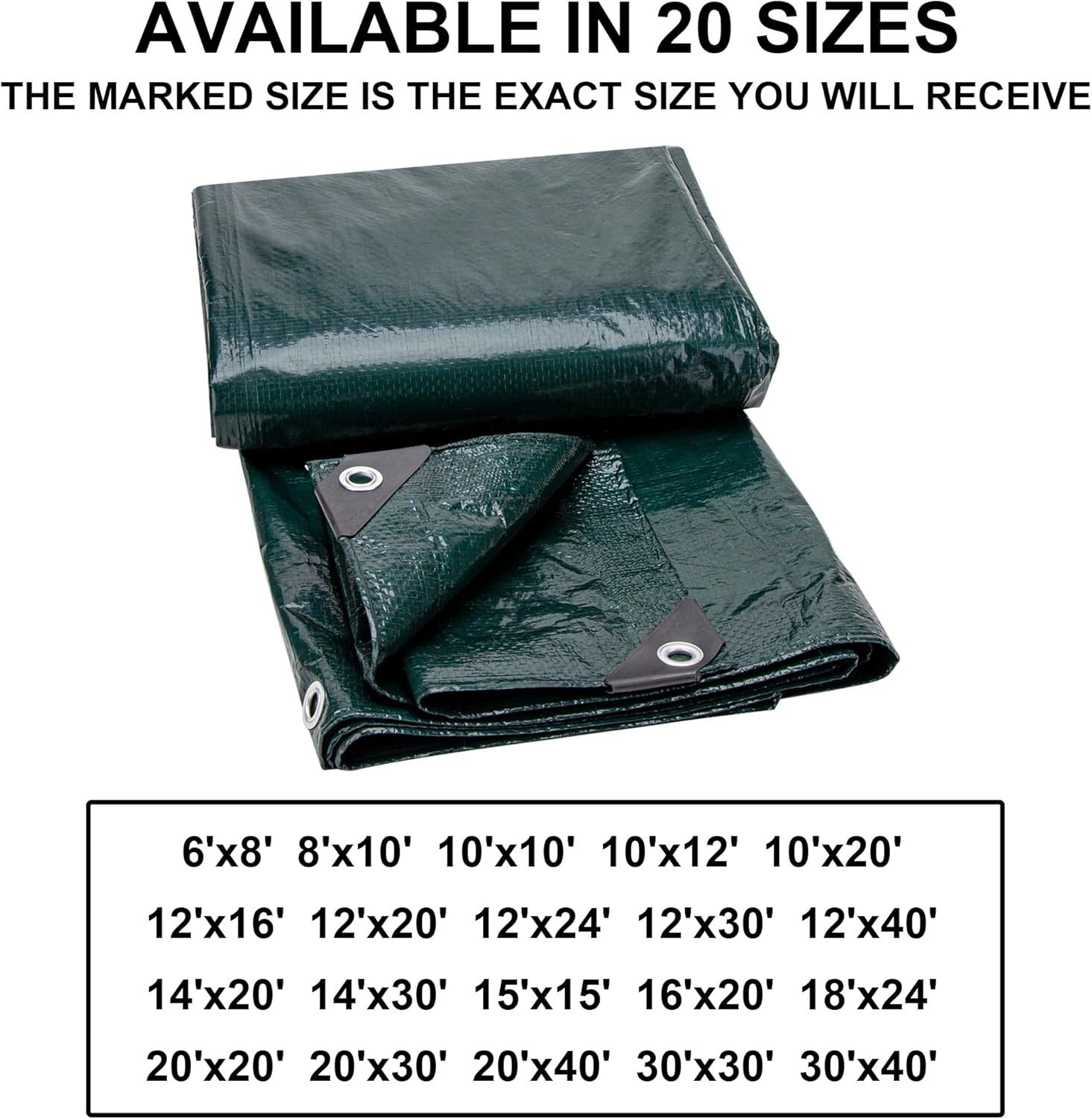 Economical Waterproof Emergency Tarp 18' x 24' - Perfect for Camping & Covering