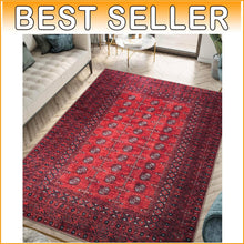 Load image into Gallery viewer, Low Pile 3x5 Rug - Vintage Moroccan Design, Machine Washable for Easy Cleaning