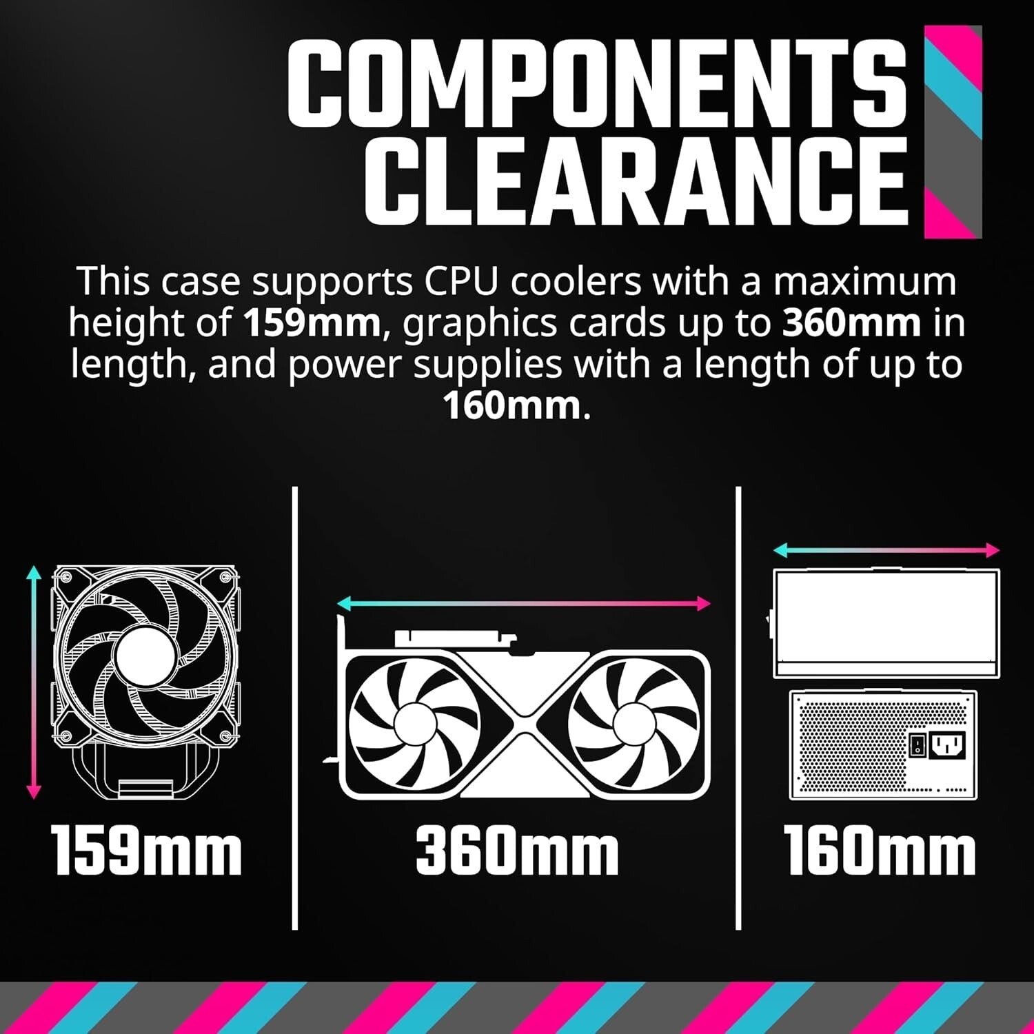 Versatile Micro-ATX Case with Edge-to-Edge Glass & Efficient Cable Management