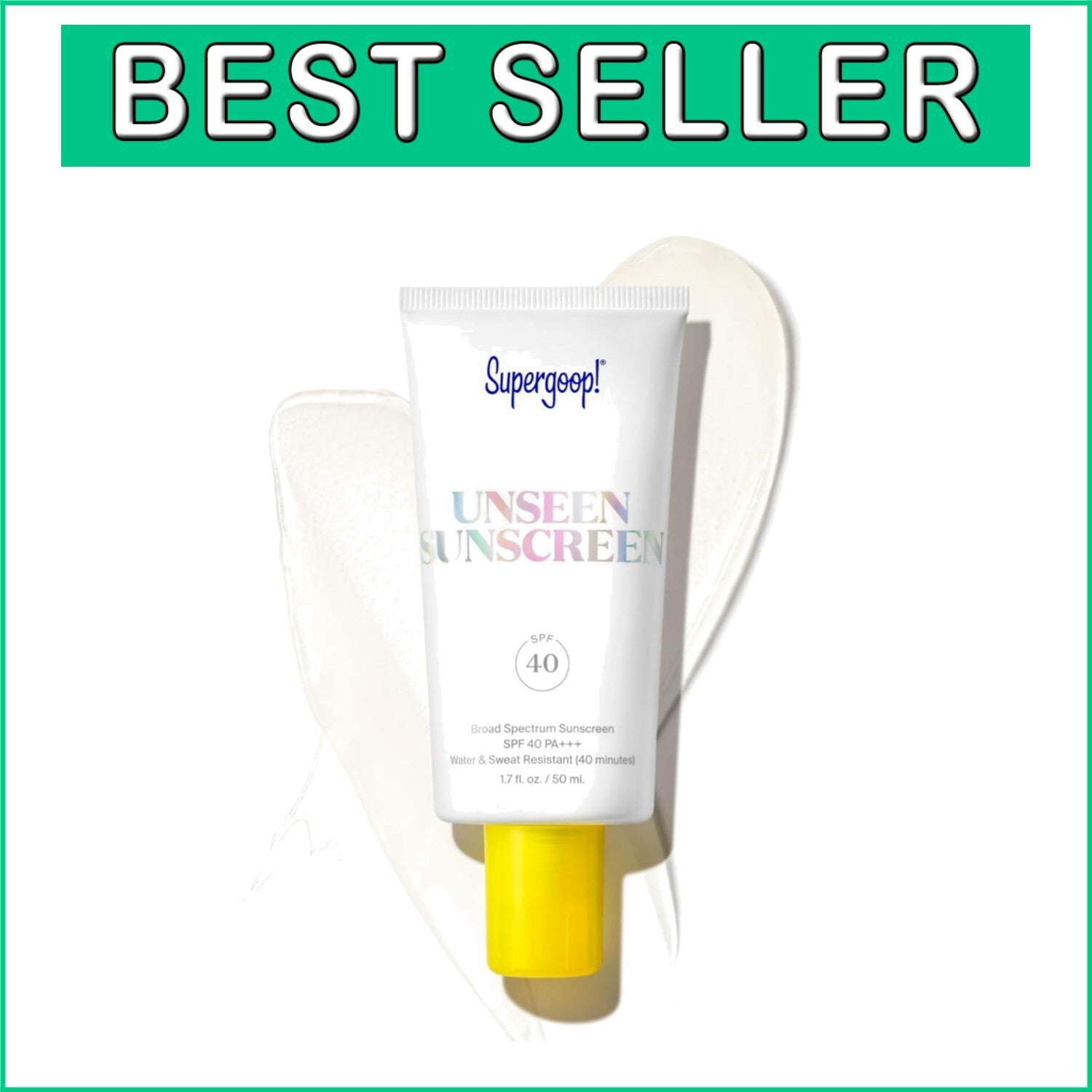 Unseen Sunscreen SPF 40 - Invisible Broad Spectrum Face Primer & Protector