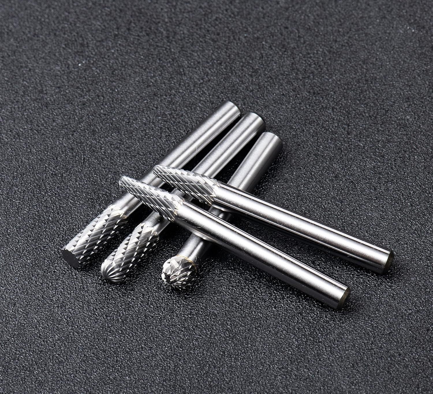 10-Piece Double Cut Carbide Burr Set for Precision Metal Carving - 1/4" Shank