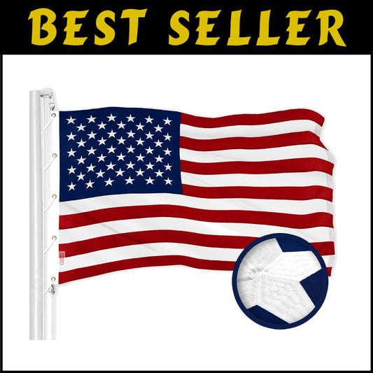 Durable 600D Polyester American Flag - Vibrant Colors & Embroidered Stars