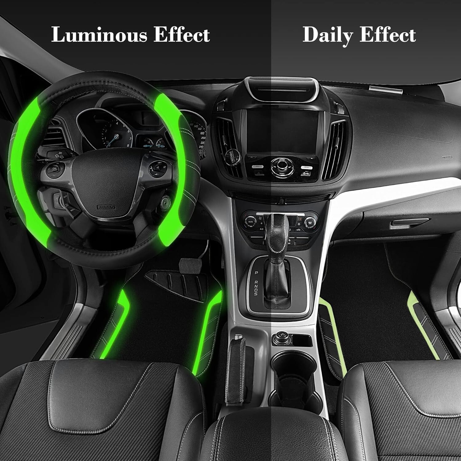 Durable Anti-Slip Steering Wheel Cover with Waterproof Car Mats for Protection