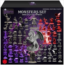 Load image into Gallery viewer, Bulk DND Miniatures - 68 Paintable 28mm-32mm Fantasy Figures for RPG Gameplay