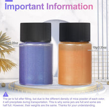 Load image into Gallery viewer, Professional Natural Mica Powder - 10g Each, 144 Stunning Colors for Arts