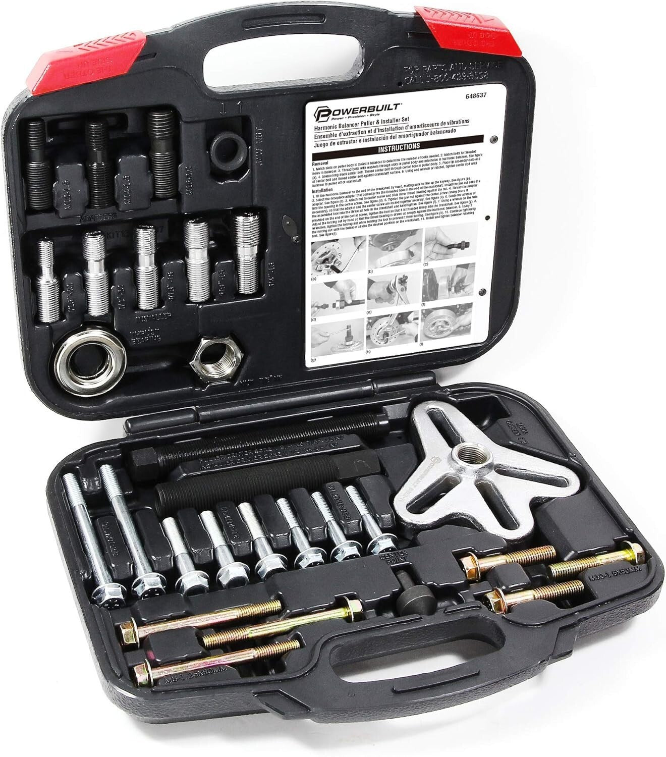 Frustration-Free 22-Piece Harmonic Balancer Puller/Installer Kit for DIY Repairs