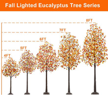 Load image into Gallery viewer, Stunning 6FT Fall Eucalyptus Tree with 130 Lights - Perfect for Indoors/Outdoors