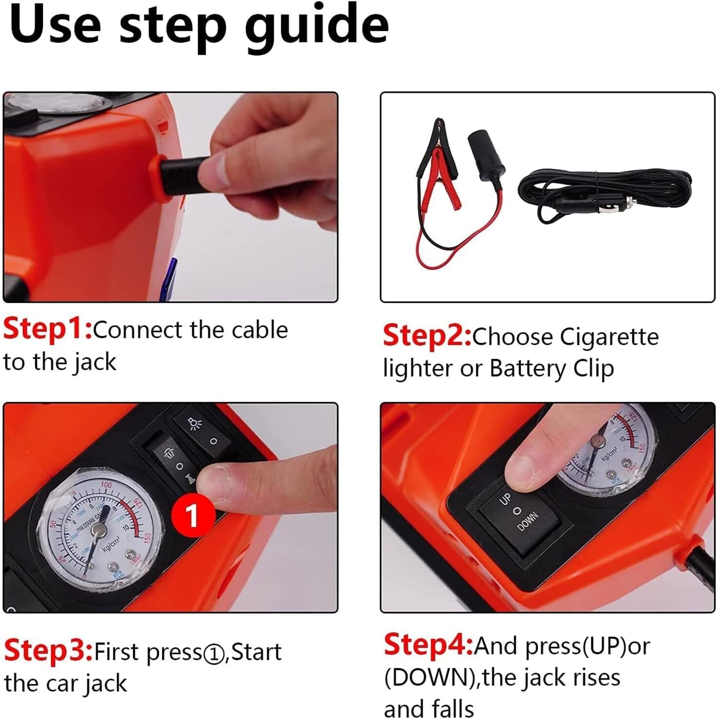 Professional Electric Hydraulic Jack with Built-in Inflator – Ultimate Car Tool