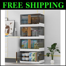 Load image into Gallery viewer, 400Qt (4x100Qt) Stackable Plastic Storage Bins with Wheels for Easy Access